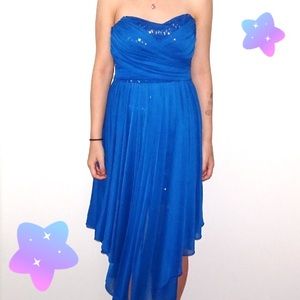 Strapless Sparkly Sequin Wrap Homecoming Dress